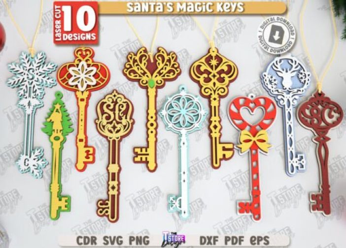 Paquete de llaves mágicas de Papá Noel