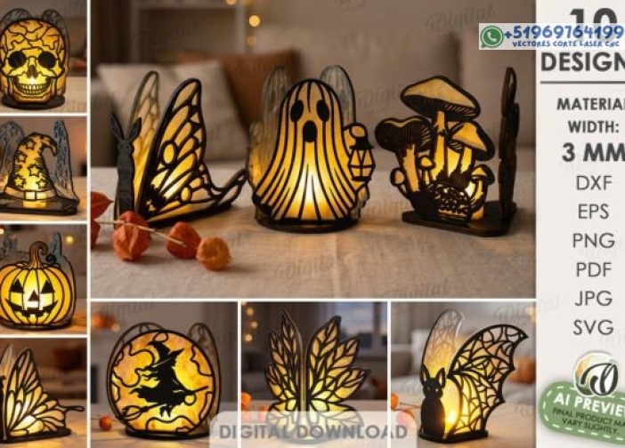 Paquete de luces nocturnas decorativas de vidrio