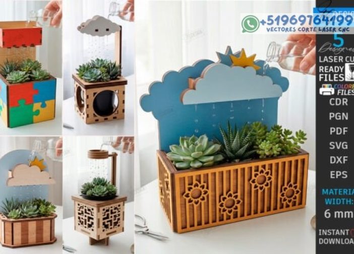 Paquete de macetas con sistema de autorriego Cloud Planter Para mas Vectores Whatsapp 51969764199