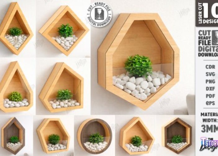 Paquete de macetas de pared