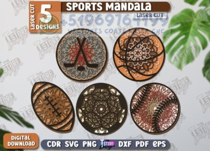 Paquete de mandalas deportivas