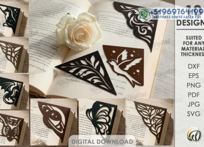 Paquete de marcapáginas de esquina para libros Para mas Vectores Whatsapp 51969764199