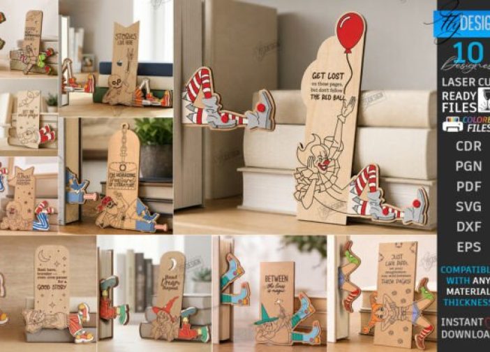 Paquete de marcapáginas divertidos para libros