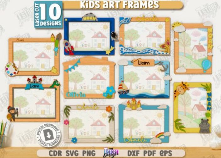 Paquete de marcos cuadros de arte para niños