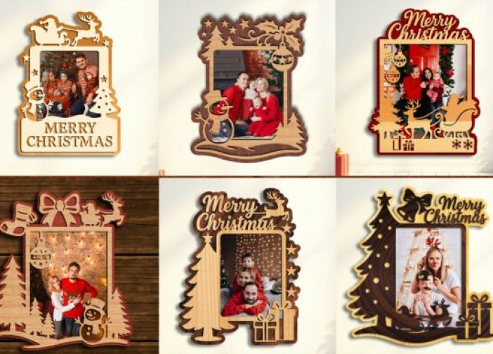 Paquete de marcos de fotos navideños1