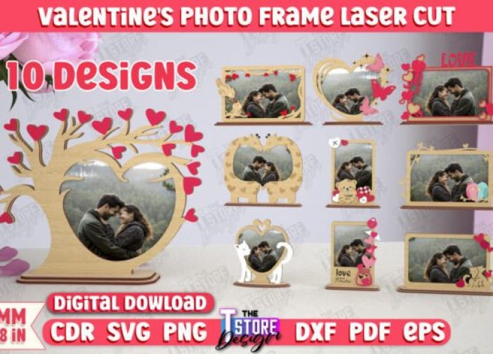 Paquete de marcos de fotos para San Valentín