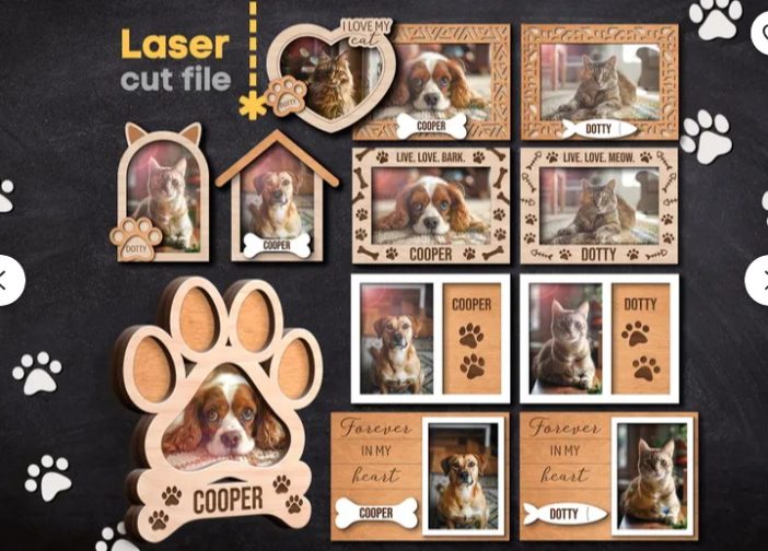 Paquete de marcos de fotos para mascotas