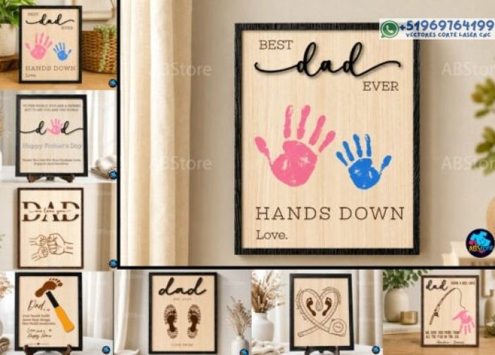 Paquete de marcos de recuerdo de papá personalizado