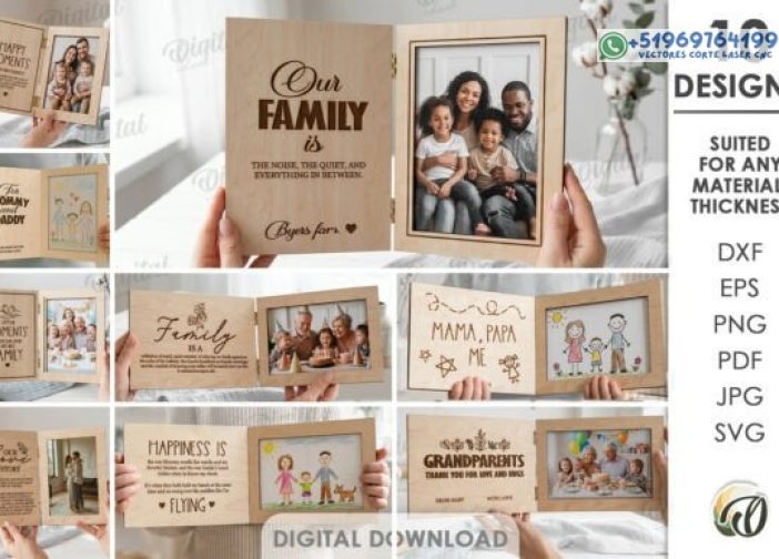 Paquete de marcos plegables personalizados láser