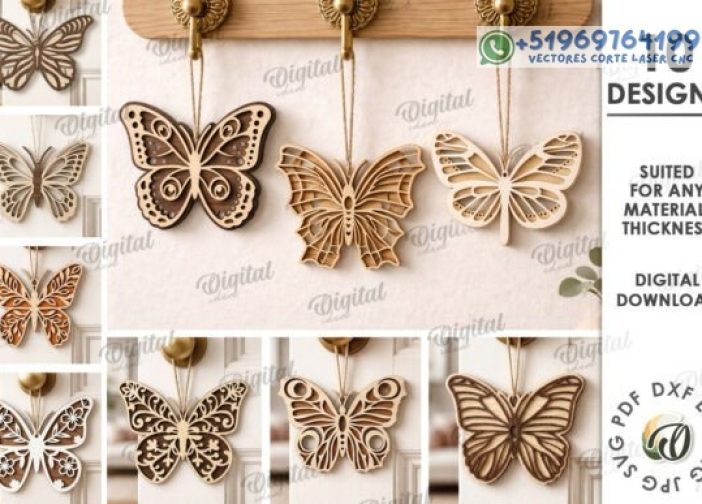 Paquete de mariposas colgantes 3D Para mas Vectores Whatsapp 51969764199