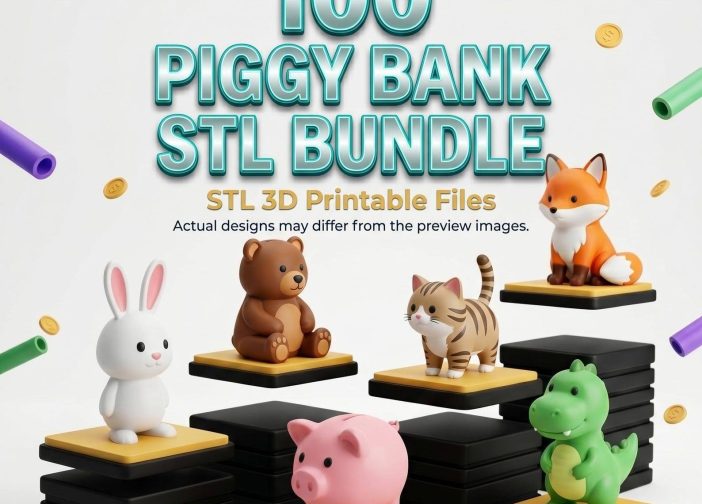 Paquete de mas de 100 archivos stl para huchas chanchito ahorro lo mejor en 3D al 51969764199