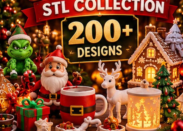 Paquete de más de 200 archivos STL navideños