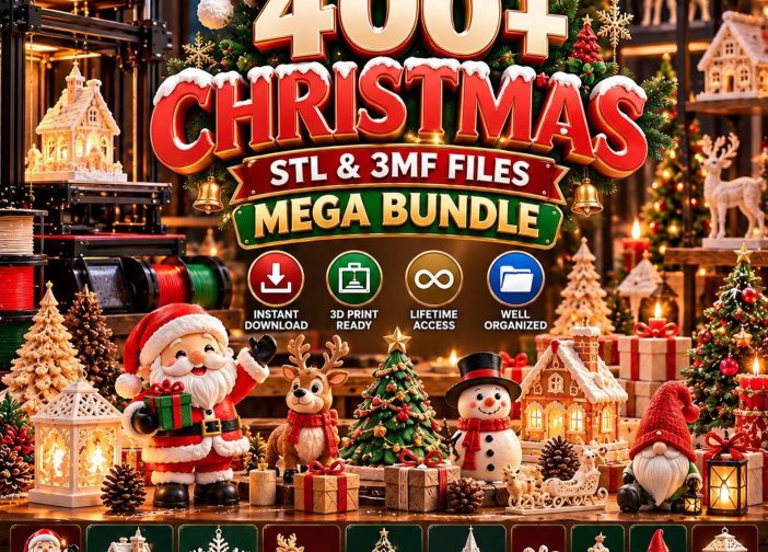 Paquete de más de 400 archivos STL navideños