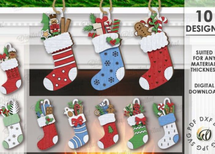 Paquete de medias navideñas