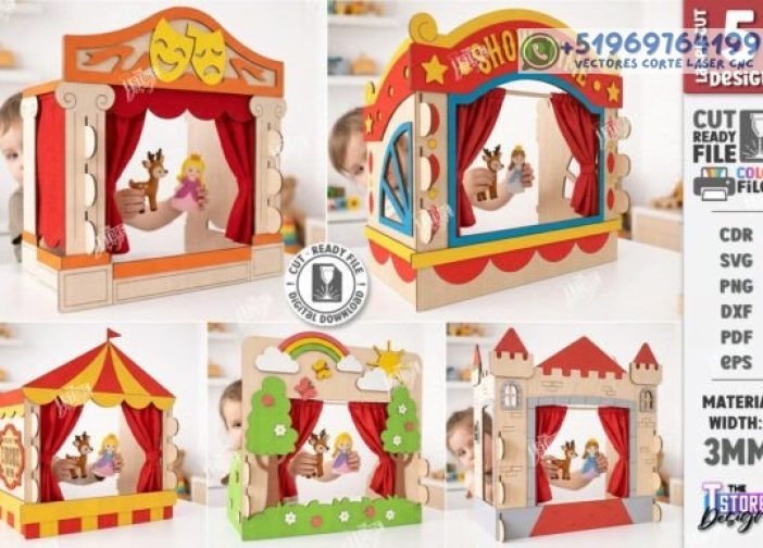 Paquete de miniteatro de marionetas Para mas Vectores Whatsapp 51969764199