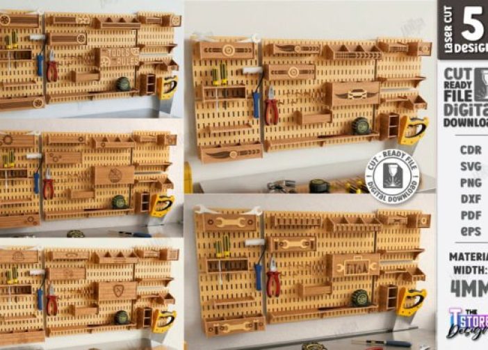 Paquete de organizadores de herramientas de pared