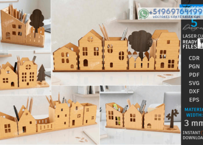 Paquete de organizadores porta lapices Village Para mas Vectores Whatsapp 51969764199