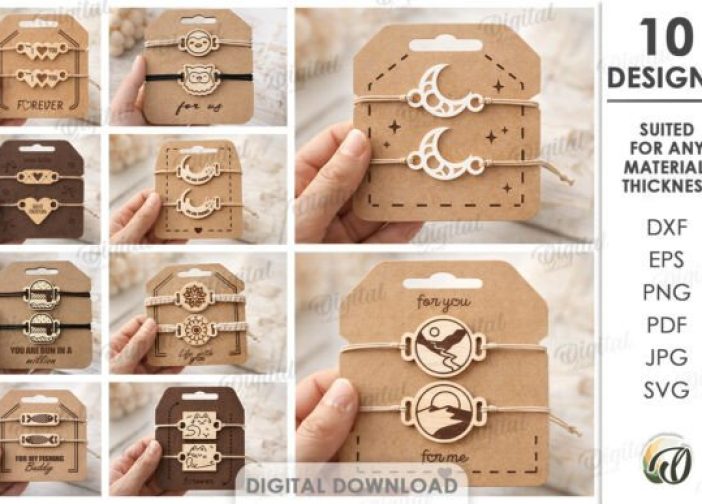 Paquete de par de pulseras con soportes