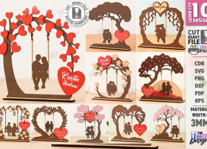 Paquete de parejas con árbol del amor