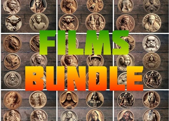 Paquete de peliculas diseños de grabado laser