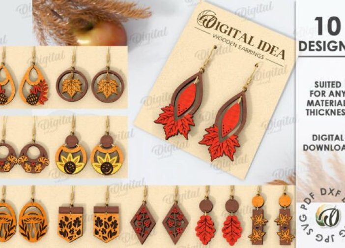 Paquete de pendientes aretes de otoño