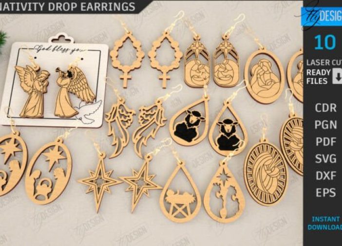 Paquete de pendientes colgantes de la Natividad