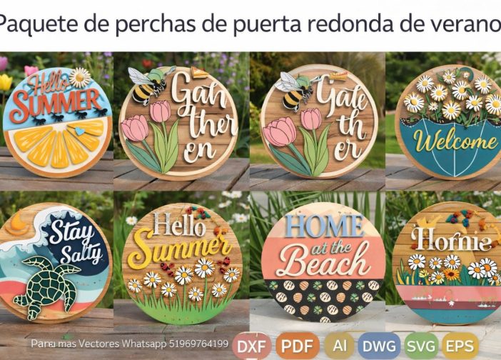 Paquete de perchas de puerta redonda de verano