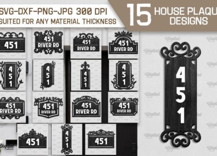 Paquete de placas con número de casa 2