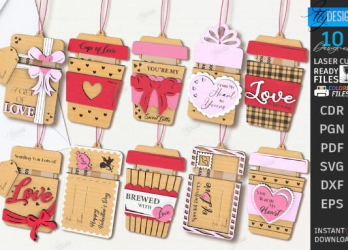 Paquete de porta tarjetas de regalo para San Valentín