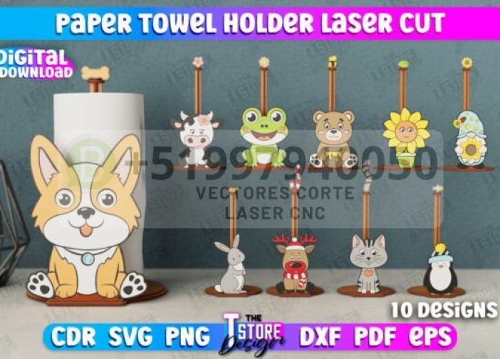 Paquete de porta toallas de papel Cocina con diseños variados