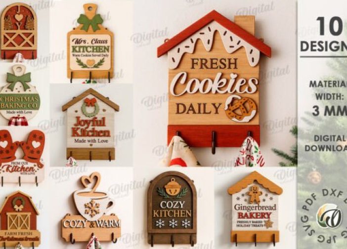 Paquete de porta toallas navideños