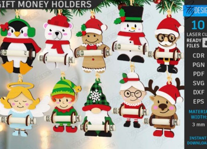 Paquete de portabillete para regalo de Navidad