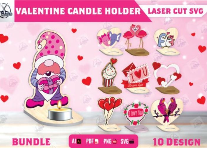 Paquete de portavela para San Valentín