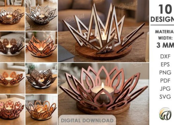 Paquete de portavelas 3D