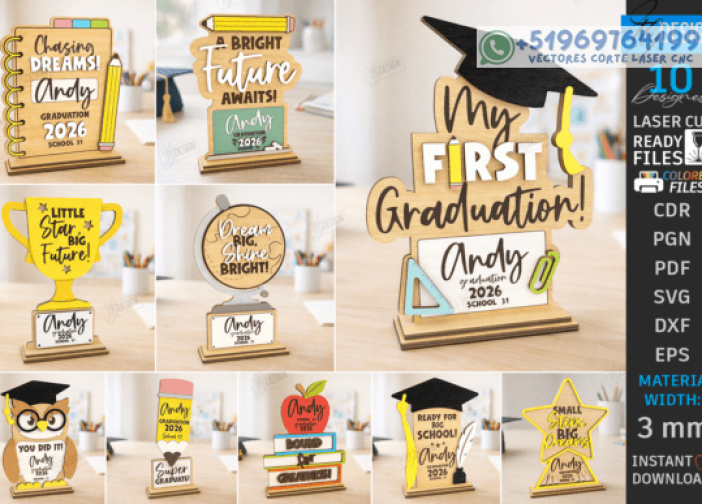 Paquete de premios de graduación para niños Para mas Vectores Whatsapp 51969764199