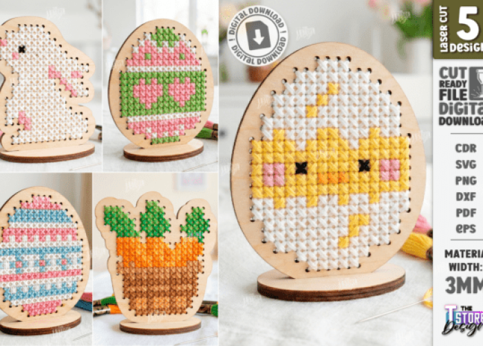 Paquete de punto de cruz de Pascua