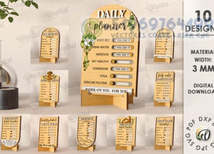 Paquete de rastreadores de hábitos saludables planner