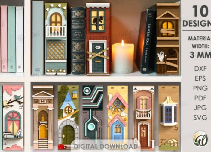 Paquete de rincones de libros decorativos