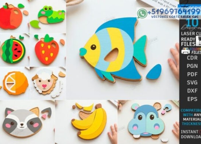 Paquete de rompecabezas Montessori para niños Para mas Vectores Whatsapp 51969764199