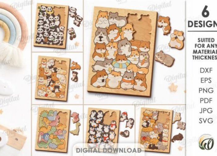 Paquete de rompecabezas de animales 3D