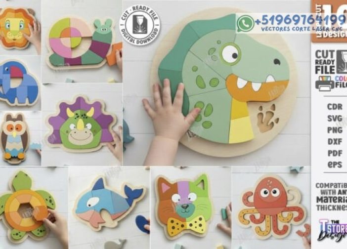 Paquete de rompecabezas de animales para niños Para mas Vectores Whatsapp 51969764199