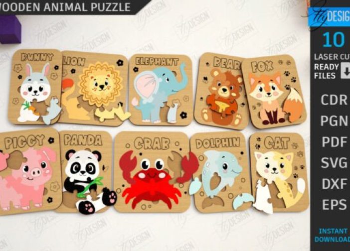 Paquete de rompecabezas de animales para niños