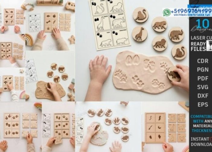 Paquete de sellos de plastilina Animal Track
