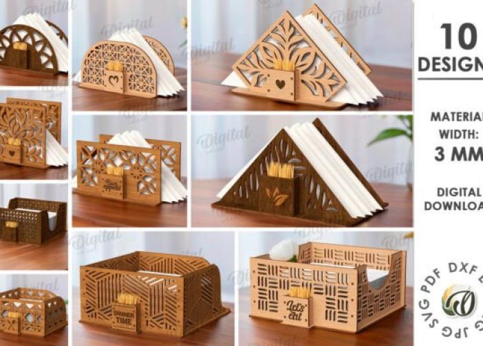 Paquete de servilleteros con palillos montadientes