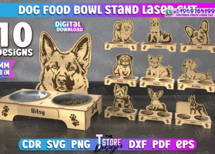 Paquete de soporte de comedero de comida para perros