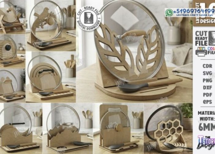 Paquete de soporte para tapa cortado con láser Cocina