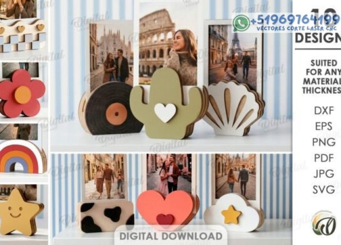 Paquete de soportes 3D para fotos Polaroid Para mas Vectores Whatsapp 51969764199