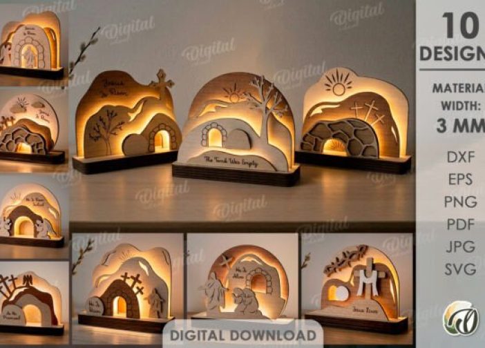 Paquete de soportes LED religiosos