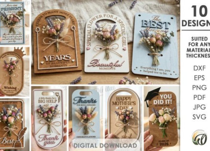 Paquete de soportes de flores de regalo