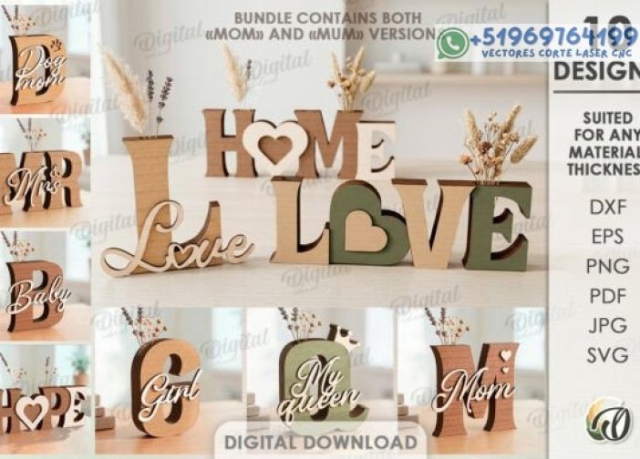 Paquete de soportes decorativos para palabras Para mas Vectores Whatsapp 51969764199